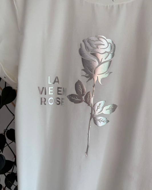 Franela Silver Rose